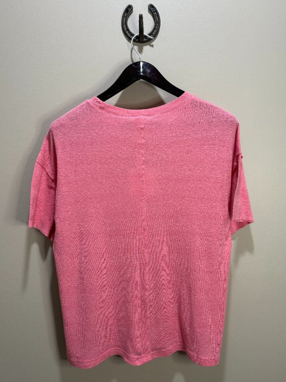 Mimosa Coral Pink Relaxed Oversized Short Sleeve T-Shirt - Picture 4 of 4